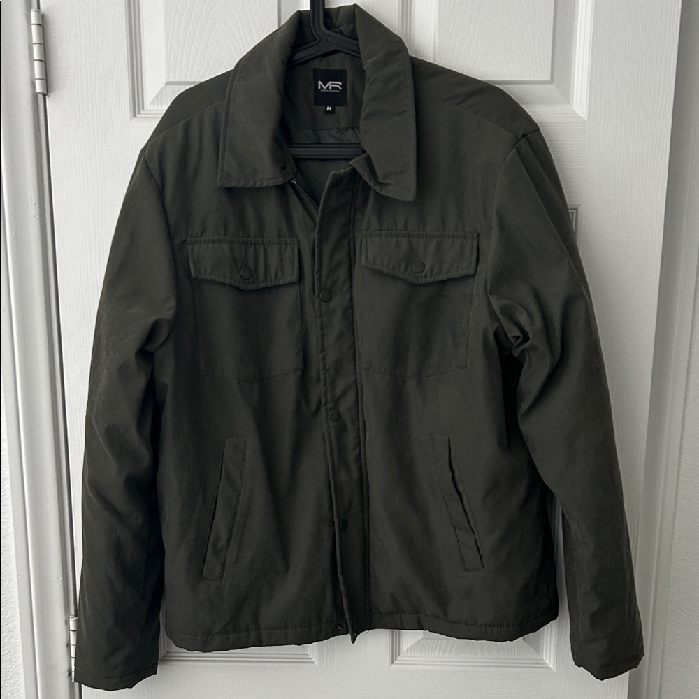 Men's Dark Green Shirt Jacket